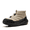 BLACK/TAN, variant on NORTIV 8 Men’s Wide Winter Snow Boots, Insulated Lightweight Slip-On Boots with Non-Slip Outsole, Cushioned Comfort for Casual & Outdoor Wear