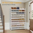 thumbnail image 5 of NEYCIL Large Shoe Rack 10 Tier Shoe Organizer, Heavy Duty Metal 5-Tier Stackable Shoe Storage Vertical Shoe Rack for Closet Front Door Entrance, Up to 62 pairs, White, 5 of 7