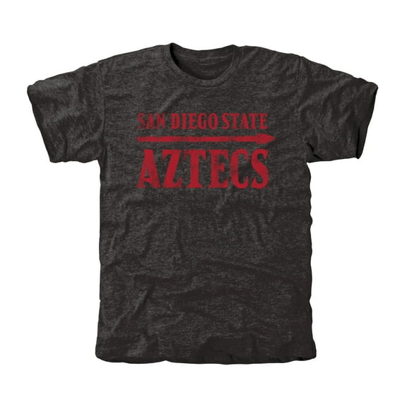 Men's Black San Diego State Aztecs Classic Wordmark Tri-Blend T-Shirt