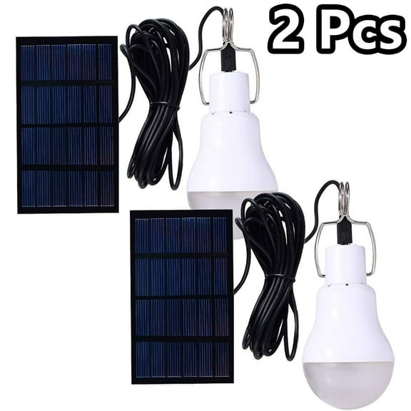 Solar Light Bulbs Portable Outdoor Solar Tent Light with Rechargeable Battery, Solar Powered Lamp, Solar Energy LED Lantern Led Bulb Lights for Indoor Pet House Chicken Coop Camping Hiking Emergency