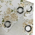 thumbnail image 3 of Ambesonne Flowers Grommet Curtain Single Panel, Floral Roses Vector, 50"x60", White and Beige, 3 of 5