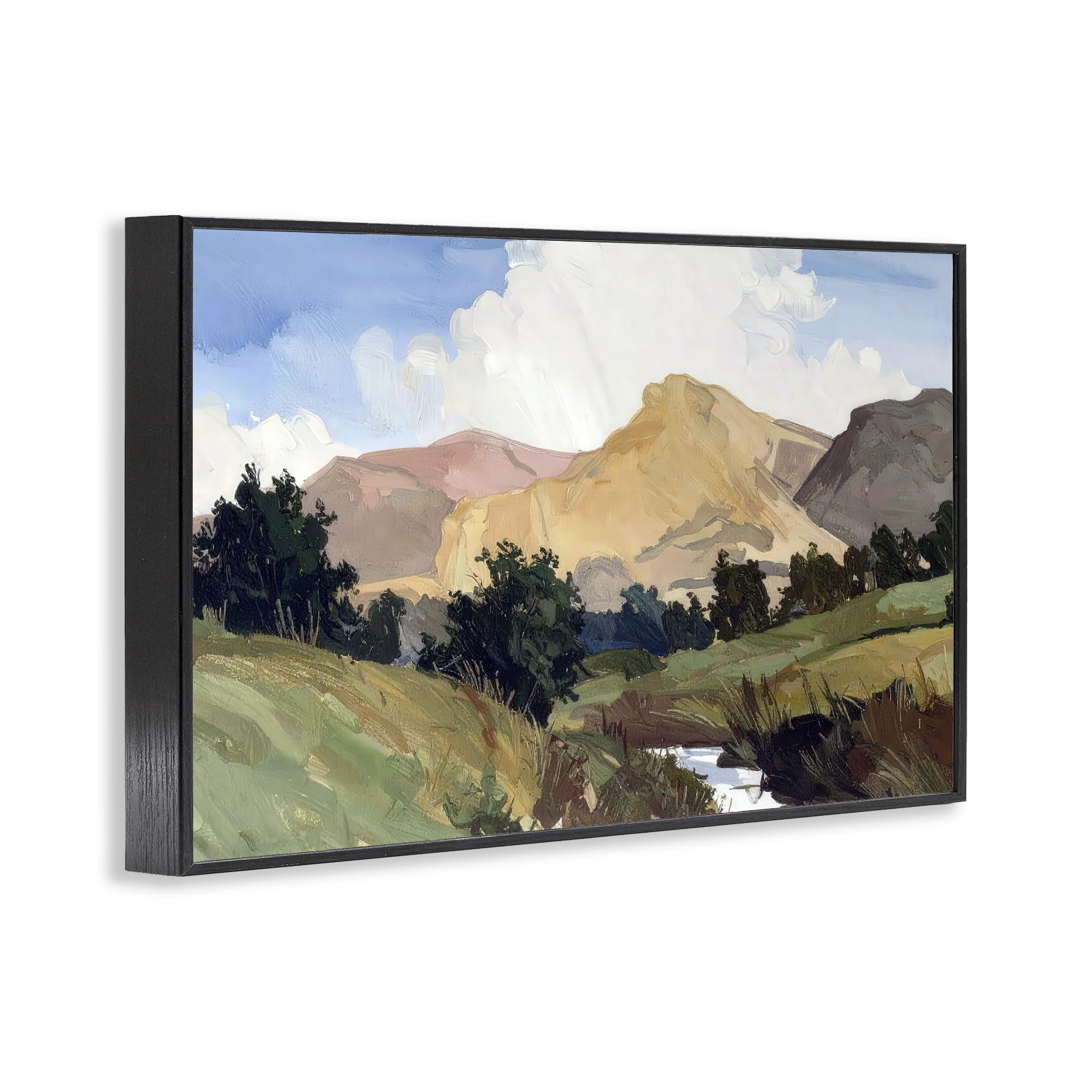Stupell Industries River Mountain Divide Black Framed Giclee Art, design by Alonza Saunders