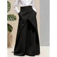 thumbnail image 5 of Women's Army Green High Waist Asymmetric Bodycon Maxi Skirt A Line Long Skirt, 5 of 7