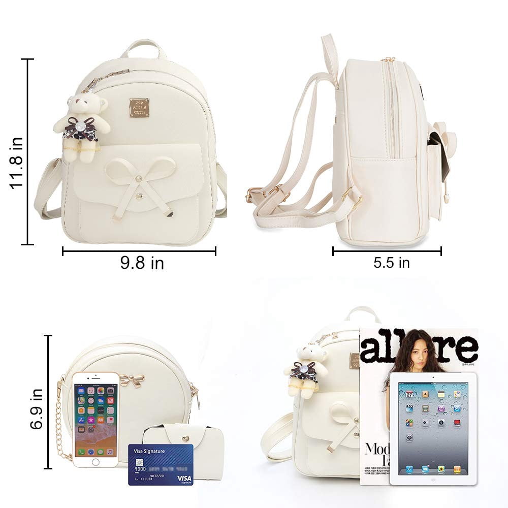 7903 Mini Backpack , Stylish Daypack Purse Handbag Small Casual Daily Amazon.com: ZGWJ Mini Leather Backpack Purse Bowknot Small  main image 2