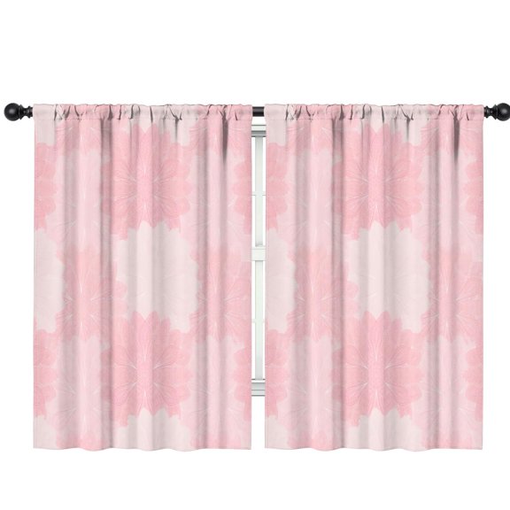Blackout Kids Curtains,Pink Floral and Petal Pattern Childrens Insulated Curtains Set Of 2,Bedroom Essentials,Toddler Room Decor 42x63in(106x160cm)