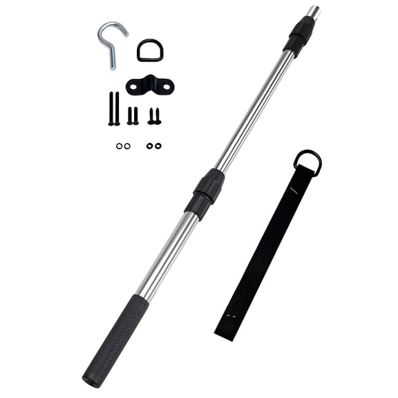 PatungKu Premium Nonrust Steel Attic Ladder Drop Set Including Hook Rope And Locking Buckles