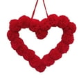 thumbnail image 2 of Décoration Maison Saint-Valentin Couronne de Fleurs en Forme de Cœur Porte d'Entrée 11 Pouces Couronne de Fleurs Décoration (Symétrique 11 Pouces * 9.5 Pouces), 2 of 9