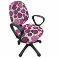 thumbnail image 1 of Fruit Office Chair Slipcover, Halved Figs Pattern Colorful Berries Fresh Food Kitchen Art, Protective Stretch Decorative Fabric Cover, Standard Size, Dark Magenta Magenta, by Ambesonne, 1 of 5