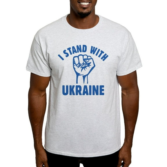 CafePress - I Stand With Ukraine Light T Shirt - Men's Classic Graphic T-Shirt