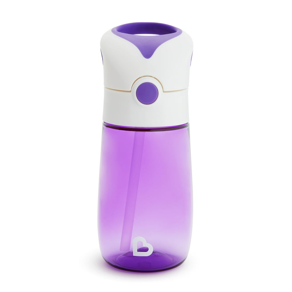 Munchkin Flip and Go Tritan Straw Cup, 12 Ounce, Purple