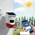 thumbnail image 1 of Alarma con sensor de movimiento solar, carga USB, sirena infrarroja de seguridad para seguridad del hogar, 1 of 9
