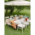 thumbnail image 3 of Outdoor Tablecloth with Umbrella Hole and Zipper, Orange Green Pumpkins Fall Rectangle Table Cloth 60x120 Inch Waterproof Tablecloth, Thanksgiving Floral Botanical Vintage Picnic Table Cover, 3 of 7