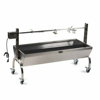 59 Stainless Steel Propane Gas/Charcoal Spit Rotisserie with Cover and  Counter Balance - Smoke Daddy Inc. - BBQ Pellet Smokers, Cold Smokers, and  Pellet Grill Parts & Accessories