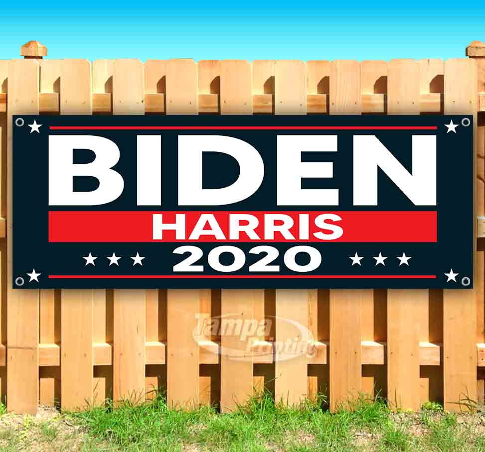Advertising Flag, Many Sizes Available Biden Harris 2020 13 oz Heavy Duty Vinyl Banner Sign with Metal Grommets Store New 