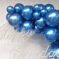 thumbnail image 3 of MOXMAY 100 Pieces Chrome Blue Balloons 18In 12In 10In 5In Different Sizes Metallic Party Balloon Kit for Birthday Halloween Christmas Wedding Baby Shower Bride Party Decoration (Chrome Blue), 3 of 3