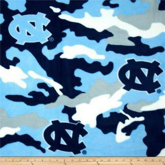 University of NORTH CAROLINA Camouflage Fleece Fabric Sold by the yard