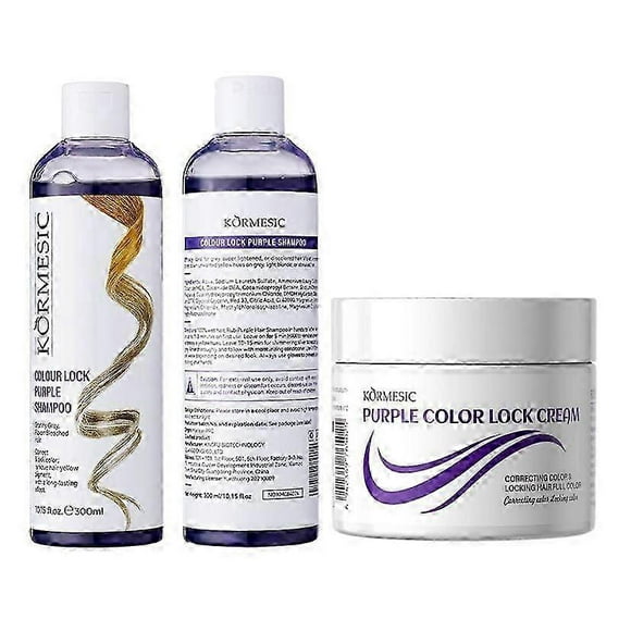 Colour Lock Purple Shampoo + Purple Hair Mask, Deep Conditioner Treatment, Neutralizes Brass & Yellow Tones, For Blonde, Silver, Gray & Highlighted Ha