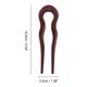 thumbnail image 4 of Ofertas Únicas 1 Pc Pin de Cabello Accesorios para el Cabello en forma de U 5.04"x1.38" Color Burdeos, 4 of 5