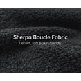thumbnail image 3 of Fortmok Mid Century Modern Black Armless Accent Chair with Lamb Wool Fabric, Upholstered Living Room Chairs with Waist Cushion, 3 of 12