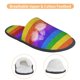 thumbnail image 3 of Fotbe Colorful Glitter Rainbow Pantuflas Peludas para Mujer con Estampado, Zapatillas de Peluche, Zapatos de Invierno para Casa, Uso Interior y Exterior-Large, 3 of 8