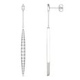 thumbnail image 4 of Charles & Colvard 14K White Gold Moissanite 2.4mm Round Drop Earrings 1.02cttw DEW, 4 of 4