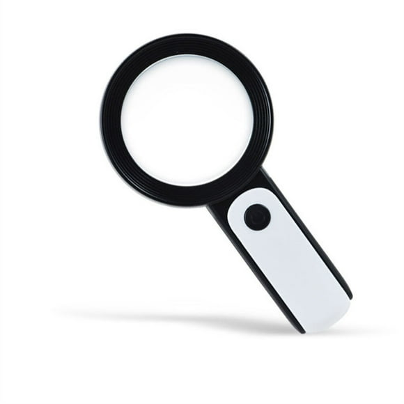 Handheld 30X Magnifying Glass Reading Sewing Close Optical Bright Magnification Work Pocket Jewelry Magnifier with LED Lights Portable Magnification Lens