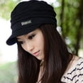 thumbnail image 3 of ruhuadgb Women Fashion Pleated Peaked Cap Hat Casual Knitted Outdoor Sports Travel Sunhat, 3 of 8