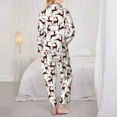 thumbnail image 3 of KLL Christmas Plaid Moose Print Women's Long Sleeve Pajamas with Pants Sleepwear Loungewear 2 Set-XX-Large, 3 of 8