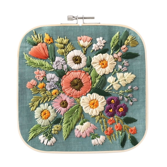 Uxcell 7.9" x 7.9" Square Embroidery Hoops Adjustable Cross Stitch Hoops Ring