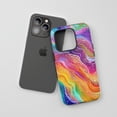 thumbnail image 3 of Abstract Swirls For All iPhone Series Tough Phone Case Vibrant Rainbow, 3 of 7