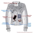 thumbnail image 2 of Milwaukee Leather Women's Maiden Royal Blue Premium Sheepskin Motorcycle Fashion Leather Jacket with Studs SFL2840 Small, 2 of 2