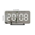 thumbnail image 3 of Ganfancp Oferta Limitada Lazy Alarm Clock Led Temperatura Espejo Doble Alarma Reloj Electrónico Imprescindible para Dormir Soporta Carga Usb Ofertas y Liquidaciones 1X Reloj Despertador,1X Manual,1X, 3 of 7