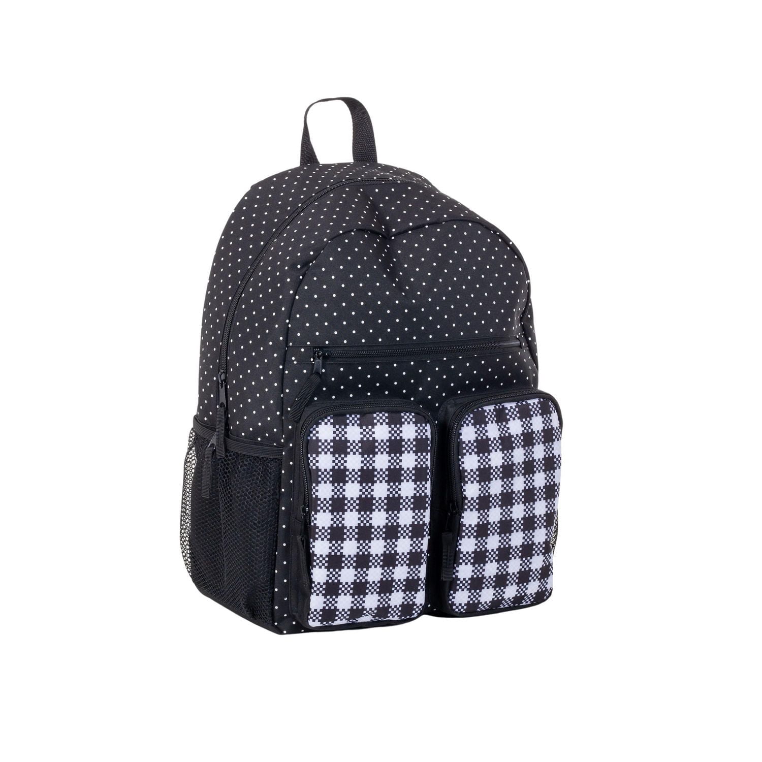 Jetstream Back Pack, School Polka dot Black Backpack