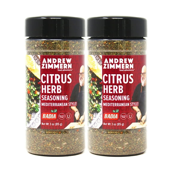 Badia Andrew Zimmern Citrus Herb Seasoning, Mediterranean Style, 3 oz - Palatize Pack of 2