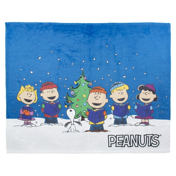 Peanuts Charlie Brown And Gang Christmas Carol Silk Touch Fleece Plush Throw Blanket Walmart