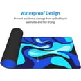 thumbnail image 6 of Camo Cool Liquid Large Gaming Mouse Pad, Abstract Fluid Extended Keyboard Mouse Mat, Long Blue and White Computer Gaming Mousepad for Home Office Work Desk Stitched Eges Non-Slip Base Mouse Pads, 6 of 6