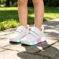 thumbnail image 5 of QTSHPN Girls Sneakers Kids Light up Padded Casual Sport Shoes Comfortable Everyday Play Footwear Big Kids Sneaker, 5 of 8