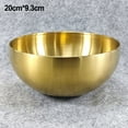 thumbnail image 5 of Stainless Steel Rice Soup Heat Insulated 304 Double Walled Bowl Salad Mixing Gold 15cm, 5 of 8