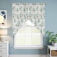 thumbnail image 6 of Summer Daisy Swag Valances for Windows 2 Pack Eucalyptus Leaves Flower White Wood Grain Swag Kitchen Curtains 36 Inches Long Rod Pocket Short Window Treatment for Kitchen Bathroom 28"x36", 6 of 9