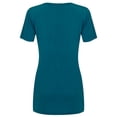 thumbnail image 2 of Made by Johnny Women's Casual Shirts Twist Knot Tunics Tops XXL TEAL, 2 of 6