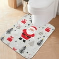 thumbnail image 2 of Yayeee Bath Rug for Bathroom Floor Non Slip Rectangle Fluffy Soft Absorbent Mat, 16"x24", Gray Christmas Santa, 2 of 7