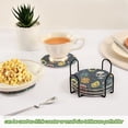 thumbnail image 6 of Fruit Skeleton 6 Pcs Drink Coasters with Holder Absorbent Coasters Woven Coasters for Drinks Table Desk Protection Home Decor, 6 of 7