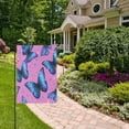 thumbnail image 2 of Birthday Party Garden Flags Outdoor Patio Decoration Flags 28x40in Blue Morpho Butterflies, 2 of 6