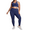 Navy blue, variant on Plus Size Women’s High-Stretch Workout Set, Supportive Sports Tank & Tummy-Control Leggings — Sculpting Fit, Everyday Training Ready