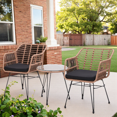 thumbnail image 6 of TUAREX 3 Piece Wicker Patio Bistro Furniture Set, Rattan Chairs & Tempered Glass Table, Outdoor Patio Furniture for Balcony, Porch, Apartment, Natural, 6 of 6
