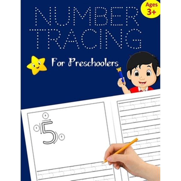 Pre-Owned Number Tracing Book for Preschoolers: Number Writing Practice for Kids ages 3-5, Kindergarten and Pre K: Handwriting Workbook for Kids Kindergarten, N