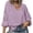 #H-Purple, variant on ZHYou Blouses for Women V Neck Pullover Lace Hollow 3/4 Sleeve Tops Summer Fall Business Casual Shirts,Black,Size L
