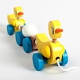 thumbnail image 4 of Funny Toddlers Wood Duck Pull Along Train toy children kids Developmental Baoblaze Juguete de arrastre de pato, 4 of 8