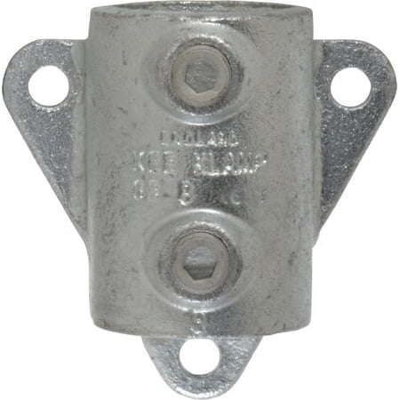 Kee 1-1/2" Pipe, Wall Mount Flange, Malleable Iron Flange Pipe Rail Fitting Galvanized Finish