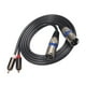 thumbnail image 2 of Cable XLR, conector XLR (2 estéreo a 2 XLR) divisor de para Audio en Y Cable de inserción - 5 pies / 1,5 metros Sunnimix Línea de interconexión de micrófono, 2 of 8